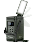 T200 Portable Power Station 240W Green For Camping And Home Backup Power Off Grid Ready with pop-up display light