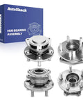 Front And Rear Wheel Hub Bearing Assemblies Without ABS Replacement For 2012 To 2014 Dodge Charger Chrysler 300 And Challenger