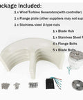 Components of 600W 24V Wind Turbine Generator With Five Blades Vertical Axis VAWT Lantern Motor And Controller For Off Grid Power And Renewable Energy DIY Home Kit Easy Install