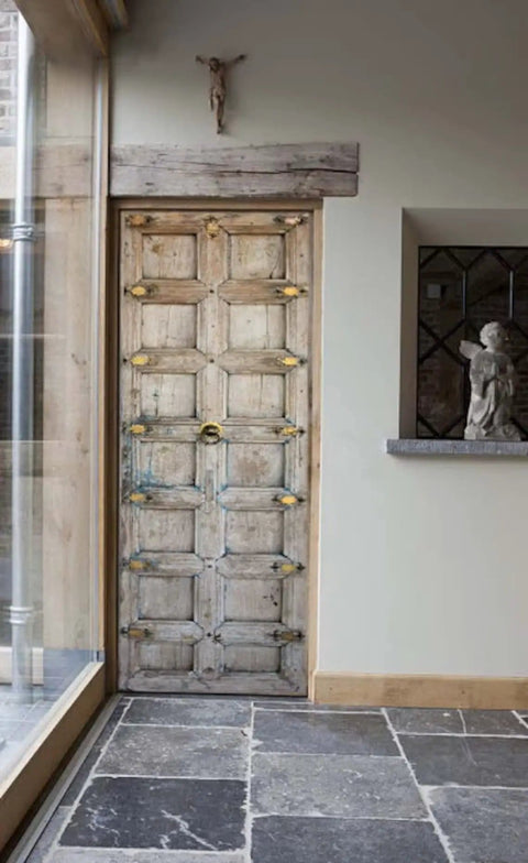 Vintage Indian Door Rustic Barn Style Front And Interior Exterior Wooden Door With Custom Size Option Single Or Double Old Look