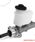 Brake Master Cylinder With Reservoir And Cap For Toyota Tundra 2000 2001 2002 2003 2004 2005 2006 Extended Cab Or Standard Cab Drop In OE Replacement 472010C010 472010C011 472010C012 shown on white background, front view.