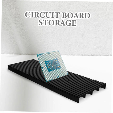 Two Piece Static Bar Rack for Circuit Boards ESD Safe Mount Tray with Strip Design Plastic Storage Stand for Easy PCB Handling