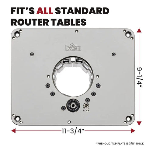 Rout-R-Lift 3 5XT Router Lift System Built Tough Heavy Duty Aluminum With Phenolic Top Plate Delivers Smooth Precision Height Adjustment Easy Installation With Twist Lock Inserts And Above The Table Bit Changes