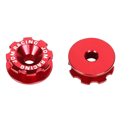 Anodized Aluminum Quick Release Bumper Fastener Kit Gear Style Red Pack Of 4 For Front Left And Right Bumpers, Aircraft Grade Aluminum