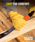 Worker using Heavy Duty 15 Inch Pry Bar Crowbar with Curved Claw and Beefy Nail Slots Forged Carbon Steel Construction for prying.
