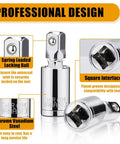 Three Piece Universal Joint Socket Set One Quarter Inch Drive Three Eighths Inch Drive And One Half Inch Drive Swivel Sockets in Chrome Vanadium Steel