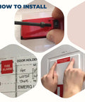 Installation of Red Fire Alarm Breaker Lockout Kit With Lock And Tag, Two Complete Sets For Fire Panel Safety, Prevent Accidental Shutdown