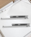 Silent Drawer Rails Replacement Glides for Cabinets and Drawers Heavy Duty Cold Rolled Steel Easy Install One Pair
