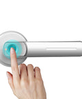 Biometric Fingerprint Door Lock With Quick 0.3 Second Unlock Silver Finish Dual Unlock Methods With Fingerprint And Backup Keys