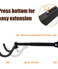 Heavy Duty Steel Bike Wall Mount Hanger For Garage Storage Foldable Arm Bike Rack Indoor Wall Mount Holder Fits Road And Mountain Bikes Adjustable Sturdy Up To 55 Lbs 2 Pack, adjustable arm detail