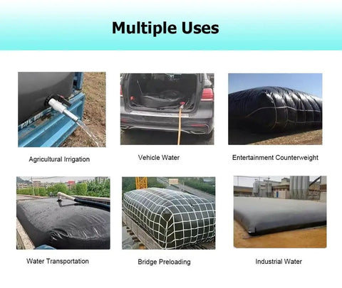 Large Capacity Foldable Water Storage Bladder For Garden And Emergency Use Heavy Duty PVC Tank With Spigots And Overflow Kit uses
