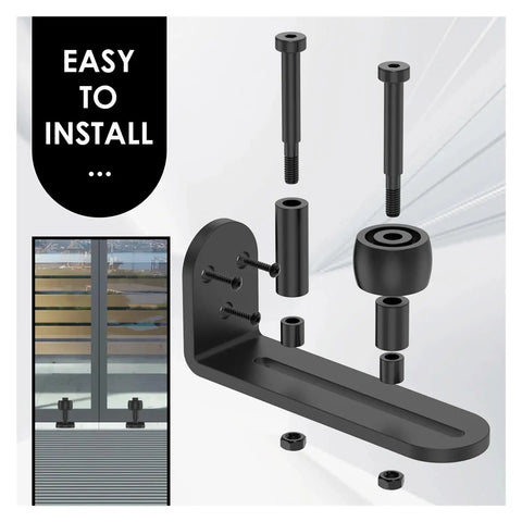 Full Extension Drawer Slides 6 Pieces Set with Heavy Duty Carbon Steel Bottom Roller Kit components exploded view