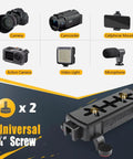 Comfy Handheld Video Stabilizer Grip With Cold Shoe Mount for DSLR Cameras and Camcorders featuring universal screw display