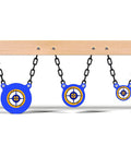 AR500 Steel Target Set With One Half Inch Thick Gongs For Shooting, 4 Inch 6 Inch 8 Inch Silhouette Targets hanging with chain
