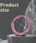 Pink rhinestone ring with dimensions for "Oil Dip Stick Replacement Level Indicator OEM CJ5Z-6750-A Compatible With Ford"
