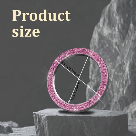 Pink rhinestone ring with dimensions for "Oil Dip Stick Replacement Level Indicator OEM CJ5Z-6750-A Compatible With Ford"