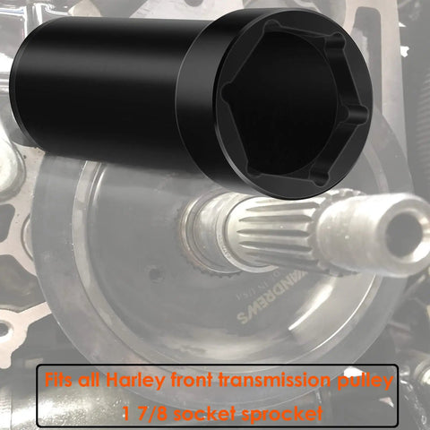 Harley Davidson Main Shaft Sprocket Locknut Socket For Twin Cam And Big Twin One Seven Eighth Inch Size With Inner Collar