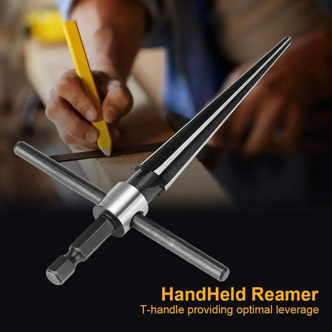 Hand Reamer Tool With T Handle For Pin Holes Hex Tapered Reamer Drill Bit Handy One Eighth To One Half Inch Range Three To Thirteen Mm