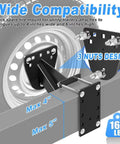 Spare Tire Mount Carrier For Trailers Fits 4 5 And 6 Lug Wheels Bolt Patterns 4 To 5.5 Inches Holds Up To 150 Lbs with 3 Bolt Install