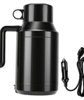 Portable 1300Ml Car Electric Kettle 12V And 24V Plug Fast Hot Water Boiler with handle and power cord for brewing on the go.