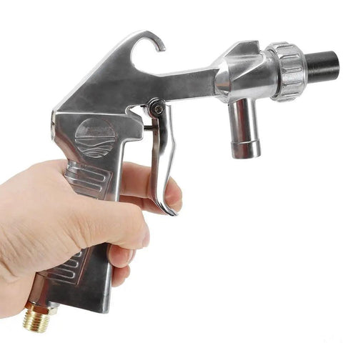 Rugged Prograde Sand Blaster Gun Kit For Sandblast Cabinets With Ceramic Nozzles, efficient die-cast aluminum gun in hand
