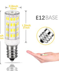 4W LED Light Bulb 40W Equivalent E12 Candelabra Base Non Dimmable Daylight 6000K Clear Glass 2 Pack with dimensions and size.