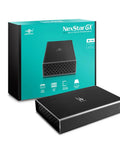 Slick Plug And Play Dual Bay 2.5 Inch SATA SSD HDD RAID Enclosure With Rock Solid USB 3.0 External Storage Housing For Blazing Data Transfers And Simple Raid Zero One Setup In Black on display.