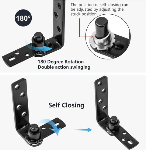 Heavy Duty Double Acting Saloon Door Hinge With Gravity Self Closing For Cafe Or Bar Swing Door 304 Stainless Steel