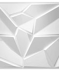 Lit 3D PVC Wall Panels Matte Black Geometric Decor Kit For DIY Accent Walls, Fire Resistant Durable Plastic Tile Panels, 19.7 Inch Square close-up