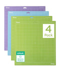 Cricut cutting mats 12x12 inch, 4-pack with 2 StandardGrip, 1 LightGrip, 1 StrongGrip, front view