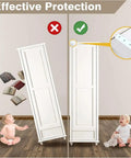 Heavy Duty Furniture Wall Anchors Rock Solid Baby Proofing Kit Locks Down Dressers Straight Up To Stop All That Tipping Nonsense And Keep Lil Ones Locked In Safe White. Image showing before and after furniture protection with baby.