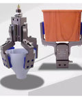Heavy Duty Pneumatic Fixture Cylinder With Four Claw Clamp And Sensor Switch For Mechanical Arm Gripper Finger Cylinder Water Spout Clip Industrial Grade Versatile Rig Upgrade For Pro Projects, shown in dual view.