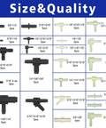 Automotive vacuum connector kit showing various sizes and types of vacuum tubing connectors.
