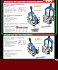 Multi Use V Blocks And Clamps Set For Machining And Inspection Gray Two Point Five Inch By Two Point Seven Five Inch By Two Inch Includes High Precision Ninety Degree V Grooves For Holding Round Or Square Workpieces Securely, shown with blue clamp