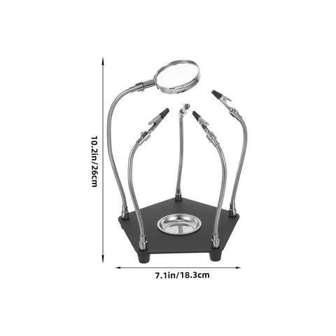 Universal Soldering Helping Hands Tool With Adjustable Arms And Stable Base For PCB Repair And Electronics Welding Station Accessories