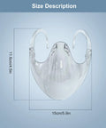 Transparent Face Shield For Men And Women, Lightweight Anti Fog Protective Shield, size 15cm x 11.6cm visible