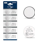 Top Shelf CR2032 3V Lithium Batteries 5 Pack Durable Coin Cell Power Cells on card with labels for calculators and remotes.
