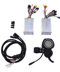 Dual Drive Controller Kit For Electric Bikes And Scooters 48V 25A 1200W Front And Rear Controllers With Display Meter Central Harness