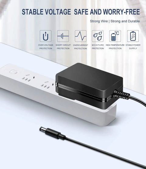 9V 2A Power Adapter That Works With Max Trainer M3 M5 M6 M7 M8 HVT Elliptical And Horizon Fitness Cardio Machines, 6 Ft Cable, 5.5x2.1mm Barrel Plug