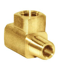Brass Street Tee Three Way NPT Pipe Fitting Adapter with 1/4 inch female and male ends, corrosion-resistant barstock