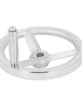 18mm Bore Lathe Hand Wheel With Chrome Finish, Cast Iron Round Handwheel for Milling and Grinding Setup, Side View