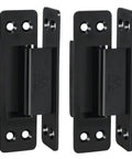 Hidden Door Hinge Set 5 Inch Pack of 2 in 304 Stainless Steel Invisible Concealed Hinge, heavy-duty, black finish.