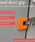 Magnetic Door Hinge Jig Set Four Piece Quickly Aligns And Mounts Hinges Hands Free With 2mm Gap Locator For Cabinets And Doors Fits Most Doors Bright Orange.