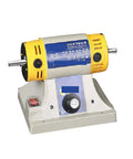 Kickass Desktop Belt Sander And Engraving Machine Featuring Rock Solid 750W High Power Motor with yellow and gray compact design.