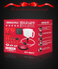 22 Piece No Spill Coolant Filling Funnel Kit With Siphon Hose Pump and Universal Radiator Refill Set displayed in packaging with tools for maintenance.