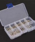 360-Piece M2.5 Hex Screw Bolt Nut Washer Set, Corrosion Resistant Stainless Steel Fasteners Kit With Organized Storage Box