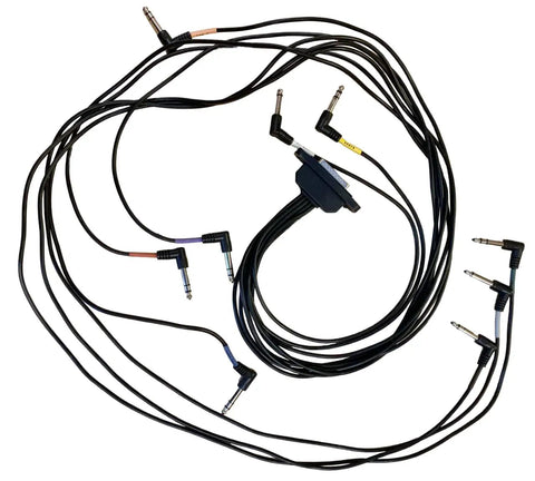 Replacement Cable Harness For Alesis Surge Drum Module With 15 Pin Connector, Color Coded Labels, Nickel Plated Plugs, Black Finish