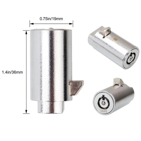 High Security Vending Machine Lock And Key Set Keyed Alike 5 Pack Tubular Locks For Coke, Pepsi, And Snack Machines ABuff