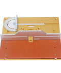Rock Solid Trimming Router Lift Plate With Sweet Engraved Scale Built Like A Tank Anodized Aluminum for precision woodworking.