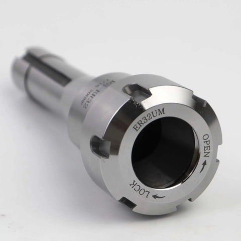 R8 ER32 Collet Chuck Holder For Precision CNC Machining, Pro-Grade Heavy-Duty 42CrMo Alloy Steel, displaying close-up view